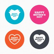 Happy Mothers&#039;s Day icons Mom love symbols N2