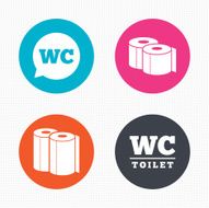 Toilet paper icons Gents and ladies room N4