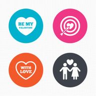Valentine day love icons Target aim with heart N6