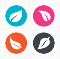 Leaf icon Fresh natural product symbols N2