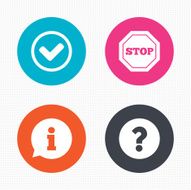 Information icons Stop prohibition symbol N12