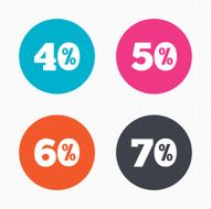 Sale discount icons Special offer price signs N31