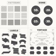 Sale discount icons Special offer price signs N32
