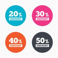 Sale discount icons Special offer price signs N33