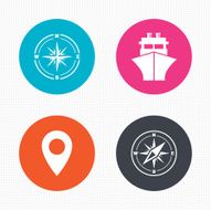 Windrose navigation compass shipping delivery N7