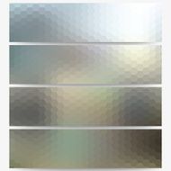 Abstract hexagonal headers set blurred design vector N3