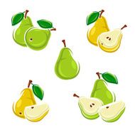 Pears set Vector