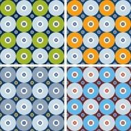 Seamless geometric patterns with gray circles