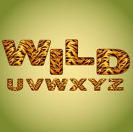 Alphabet imitating tiger fur