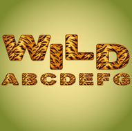 Alphabet imitating tiger fur N4