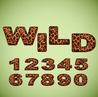 Numbers imitating leopard fur