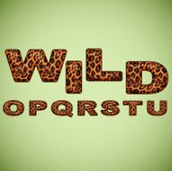 Alphabet imitating leopard fur N2