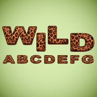 Alphabet imitating leopard fur N4