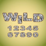 Numbers imitating zebra fur