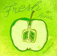 Handdrawn apple