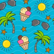seamless summer pattern background