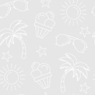 seamless summer pattern background white