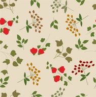 Elegant vector repeating pattern with flowers and leaves N2