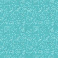 valentine&#039;s day line icon pattern set N3