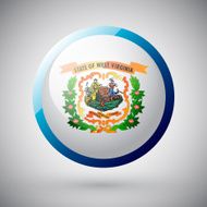 Badge of West Virginia flag USA N2