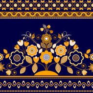 Golden decorative seamless border N2