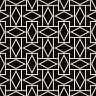 seamless geometric black and white pattern of rhombuses