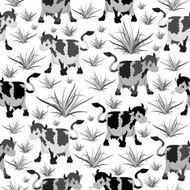 Seamless cow pattern