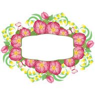 Frame with floral background N21
