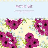 Frame with floral background N23