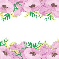 Frame with floral background N24