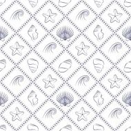 Elegant nautical pattern in navy blue and white colors