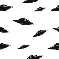 Seamless pattern with space saucers N6