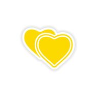 icon sticker realistic design on paper heart N2