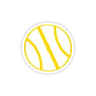 icon sticker realistic design on paper basketball