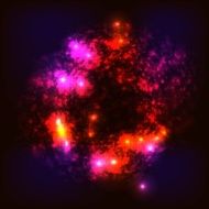 abstract background with glowing lines circles and stars