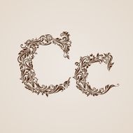 Decorated letter c