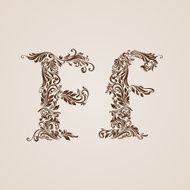 Decorated letter f