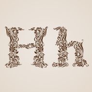 Decorated letter h