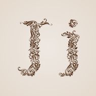Decorated letter j