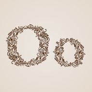 Decorated letter o