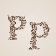 Decorated letter p