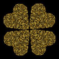 Decorated golden heart