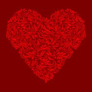 Decorated red heart