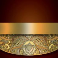 floral design element on brown background