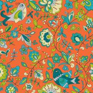 Bird and flower ornament pattern Seamless vector floral texture N2
