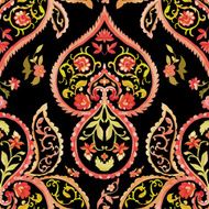 Watercolor paisley seamless pattern N17