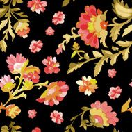 Watercolor paisley seamless pattern N19