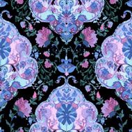 Watercolor paisley seamless pattern N20