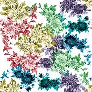 Seamless patterns with Beautiful flowers watercolor illustration N3