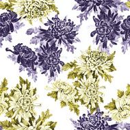 Seamless patterns with Beautiful flowers watercolor illustration N4